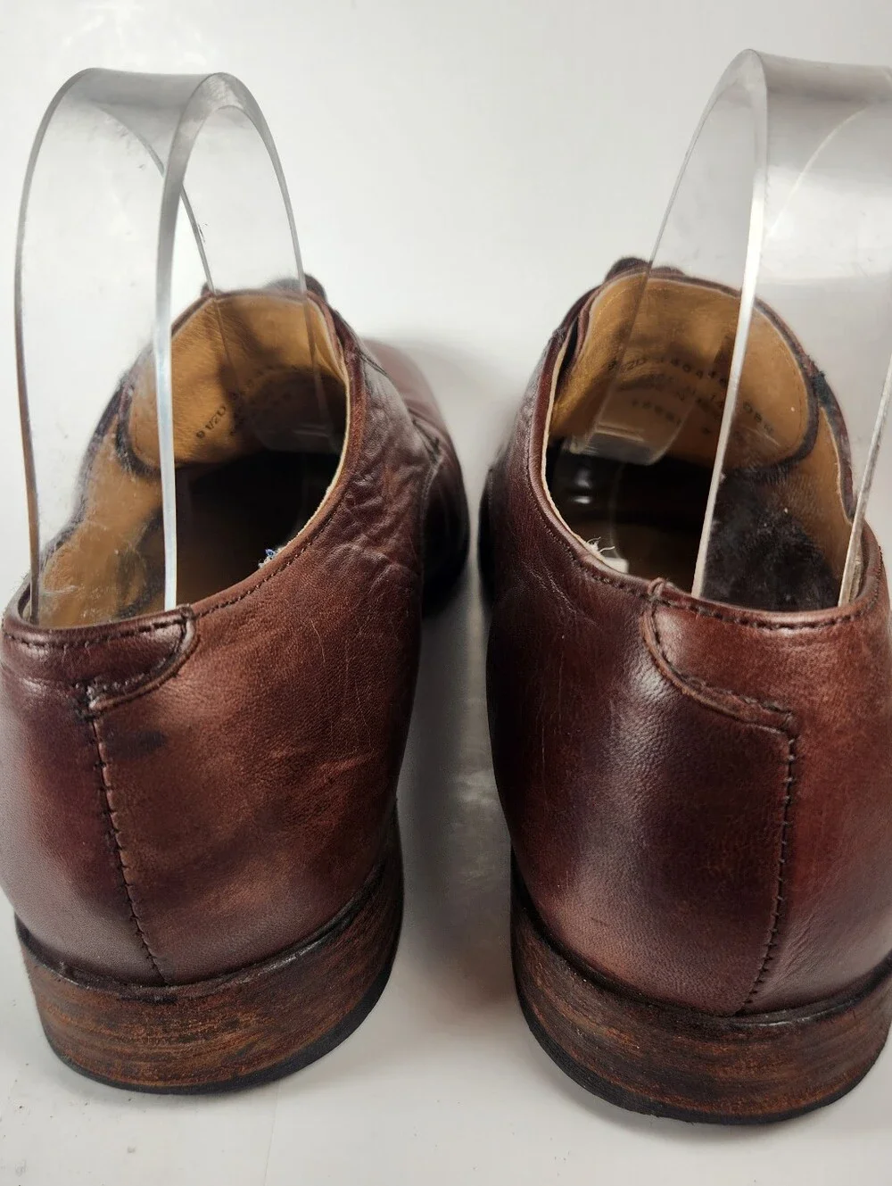 FRYE Men’s Oliver Oxford Dress Shoe Size 9.5 Brown Leather Cap Toe Lace Up